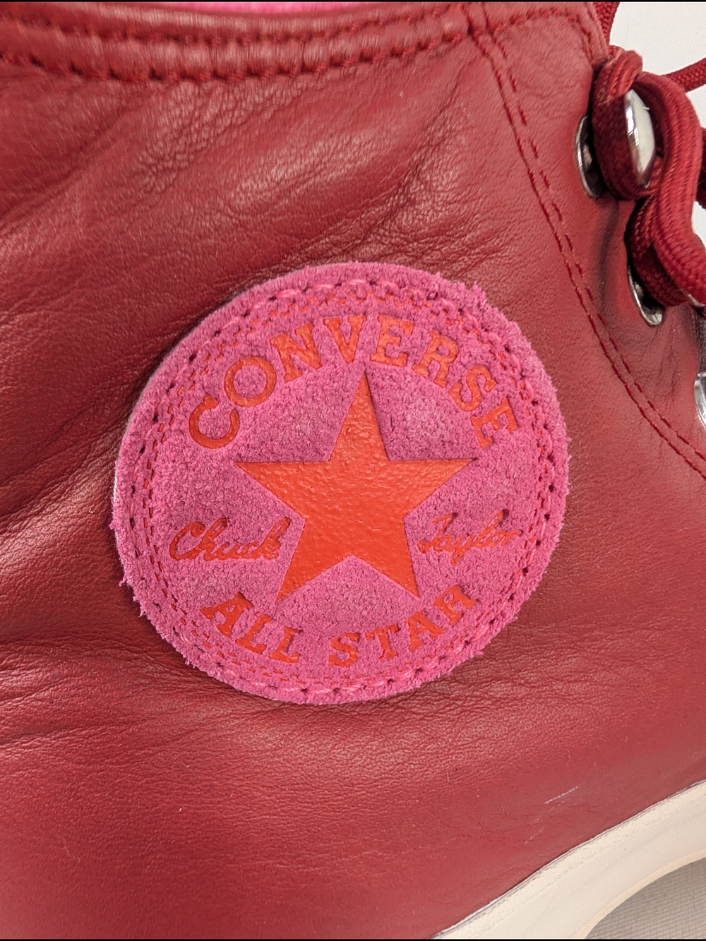 Converse Chuck Lugged Winter Gore-Tex Burgundy Leather Boot Womens Size 9 - Picture 9 of 11